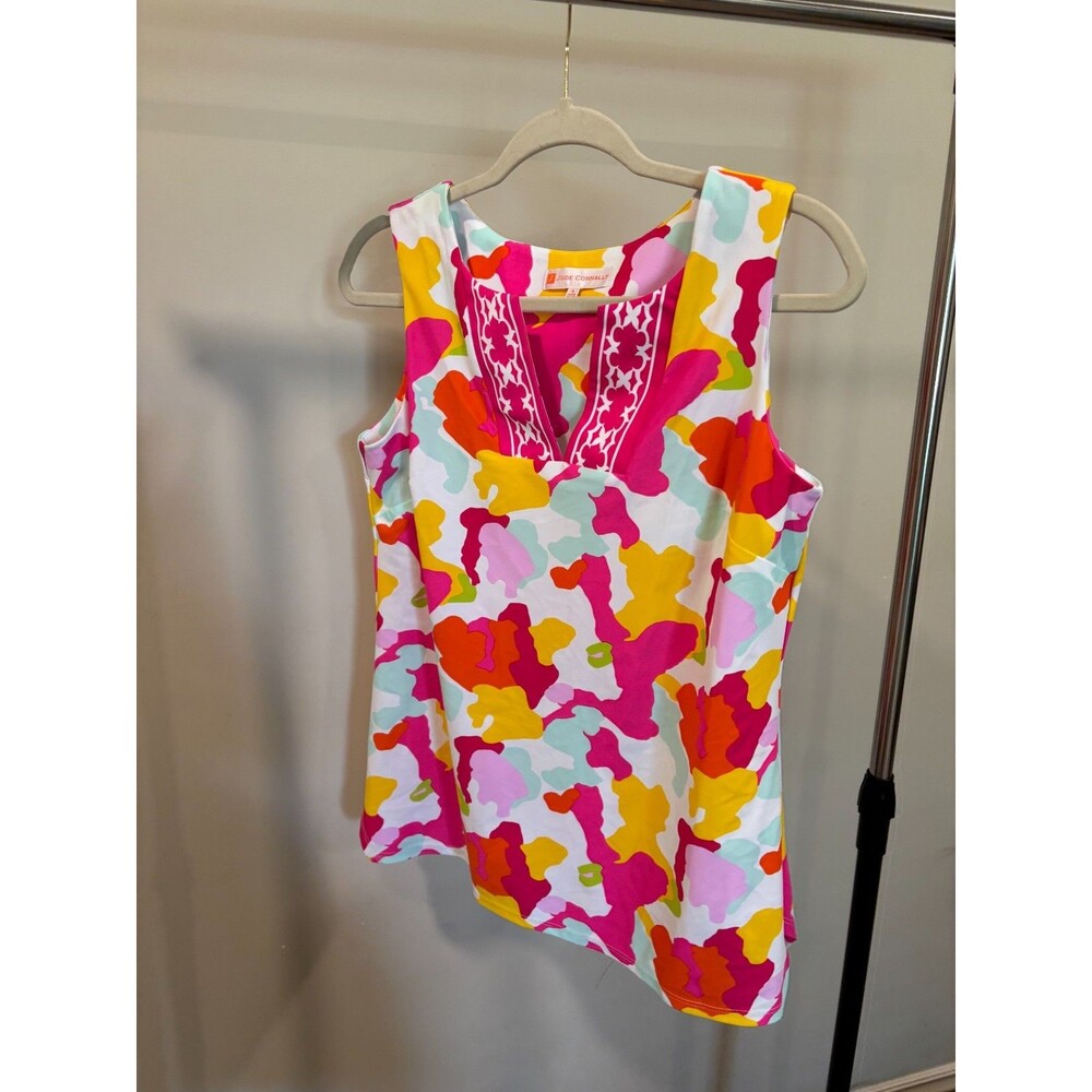 Jude Connally Multicolor V Neck Sleeveless Jude Cloth Small USA NWOT